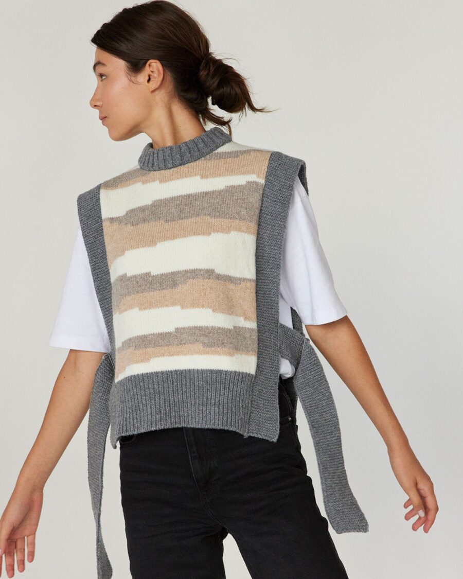 sparkpick features the knotty ones urbankissed wool vest in sustainable fashion
